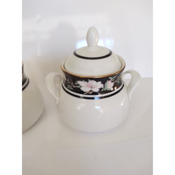 Royal Doulton Creamer & Sugar Bowl Set Vogue Collection Intrigue 1984 - Picture 7 of 15